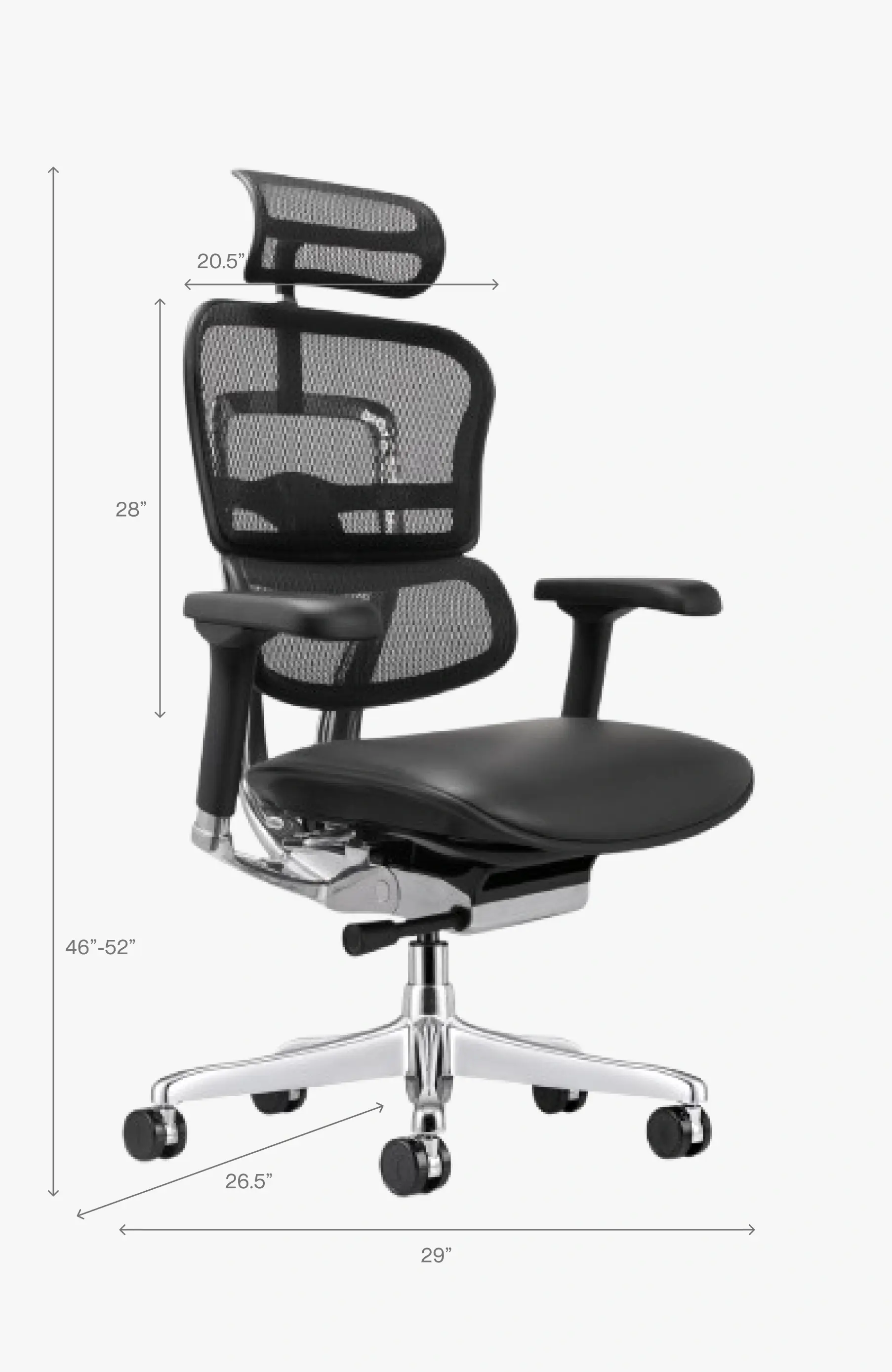 Ergohuman High Leather Seat & Mesh Back Gen 2 | Eurotech