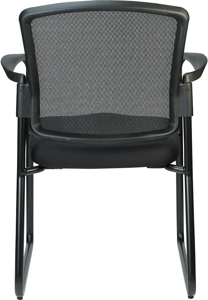 Dakota Wave Valley Sled Base Reception Chair In Medium Oak Powder Blue Standard Powder Blue Standard