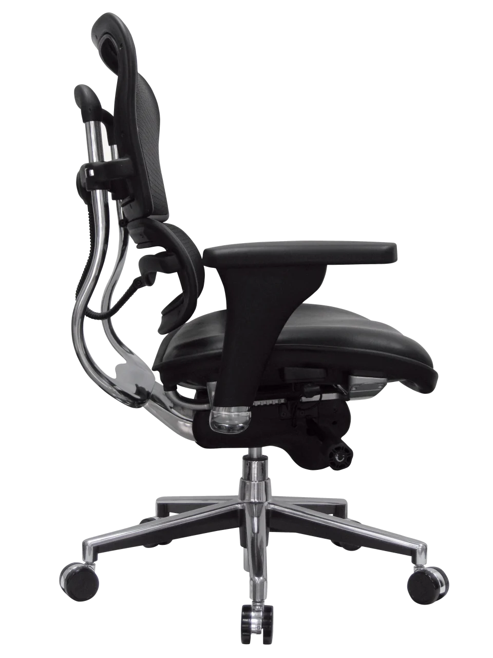 Eurotech Ergohuman GEN2 – High Back Black Mesh Office Chair with Adjustable  and Flexible Lumbar Support – Headrest, Seat Slider, Armrests, and Height