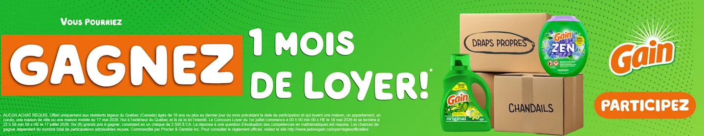 GAGNEZ 1 MOIS DE LOYER!