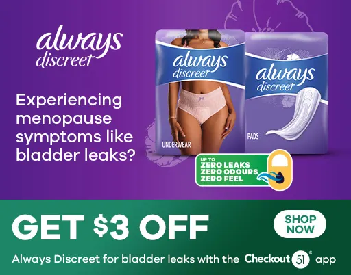 Always coupons to menopause