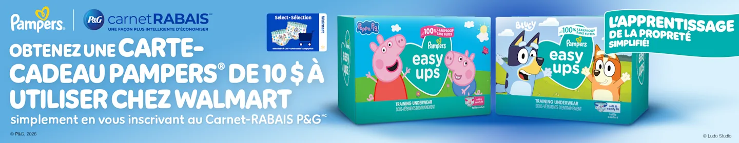 Pampers Walmart cartes-cadeau