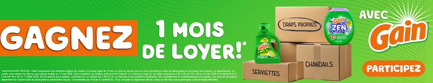 GAGNEZ 1 MOIS DE LOYER!