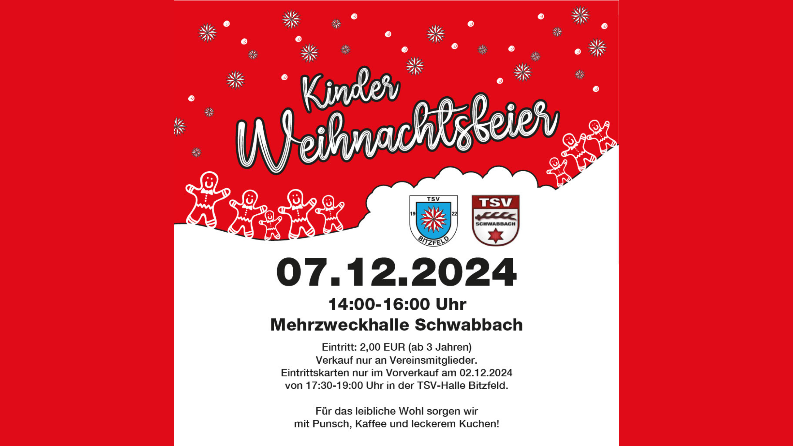 Flyer Kinderweihnachtsfeier 2024