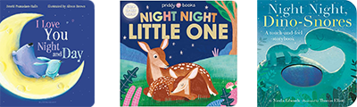 Gentle bedtime board books for babies, featuring sleepy animals, soft illustrations, and calming nighttime themes.
