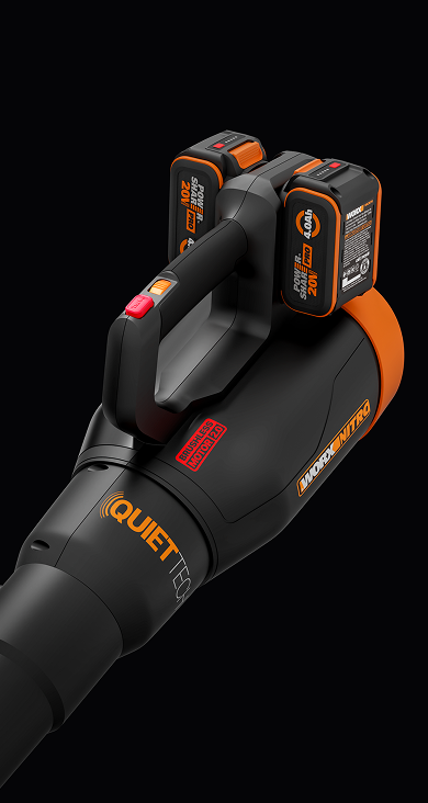 40V 530 CFM 180 MPH brushless QuietTech leaf blower | Worx