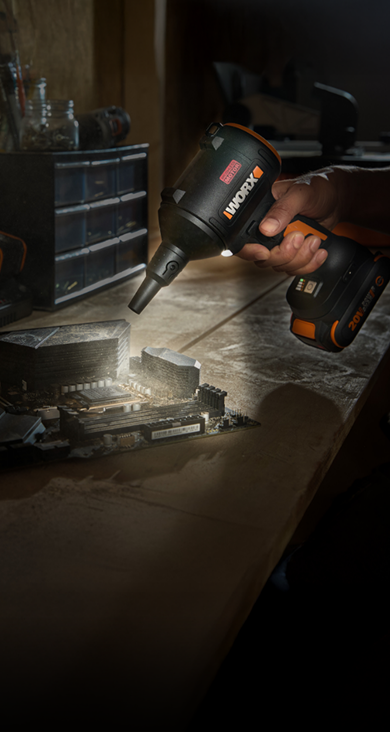 20 V 39 CFM 470 MPH brushless dust blower / inflator | Worx