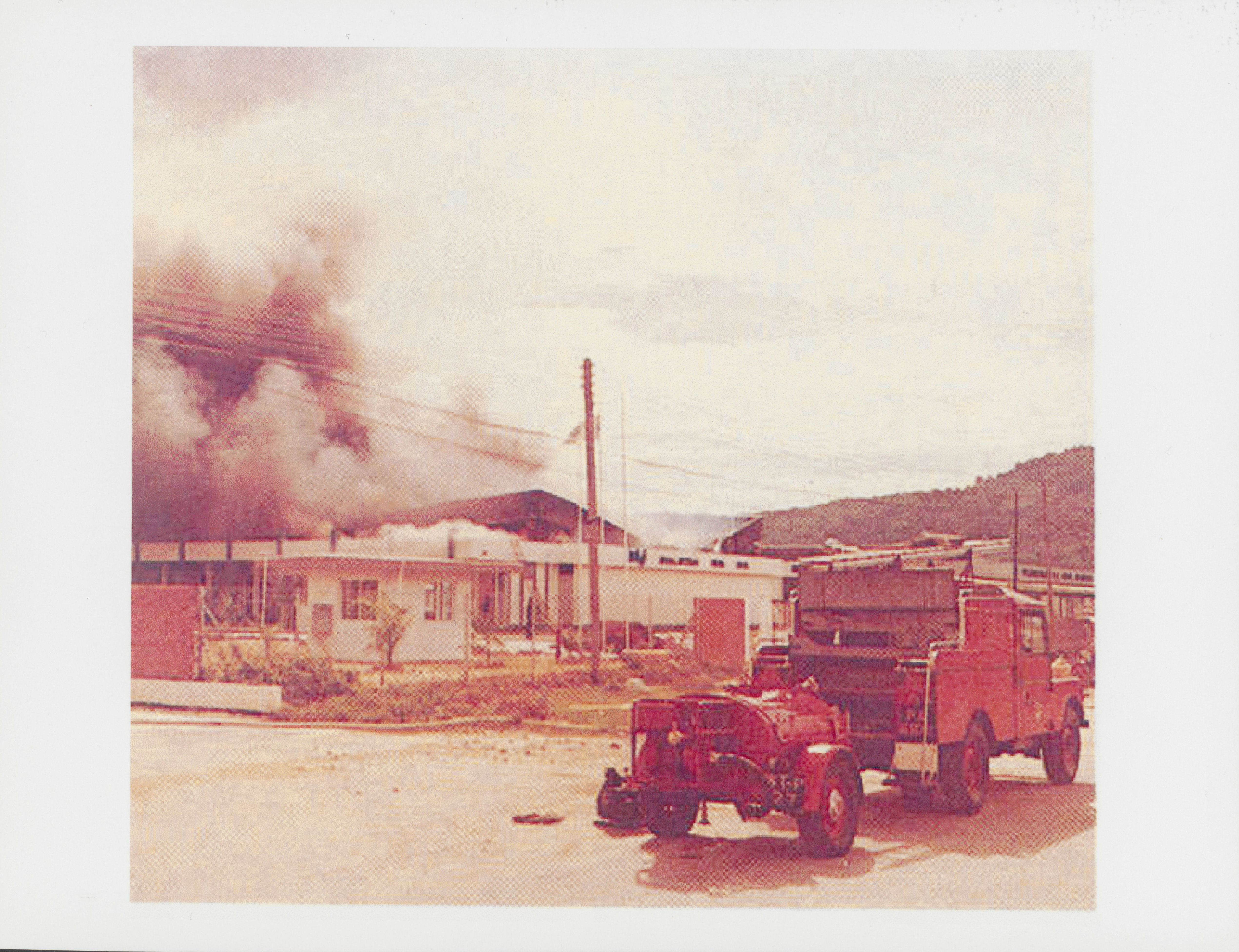 The fire broke out a little after 9 a.m. Within about an hour, everything but the cafeteria had been destroyed. 