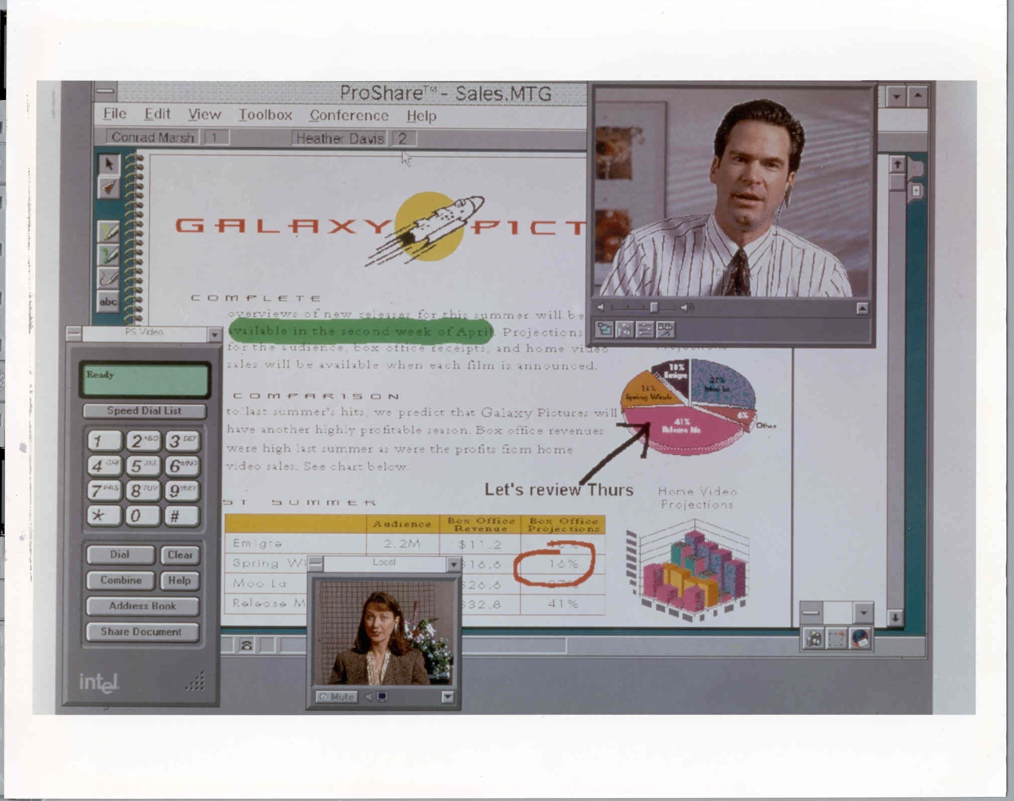 In 1994, personal computers were largely viewed as individual productivity tools. ProShare was part of a series of Intel innovations designed to turn PCs into communication and collaboration tools. 