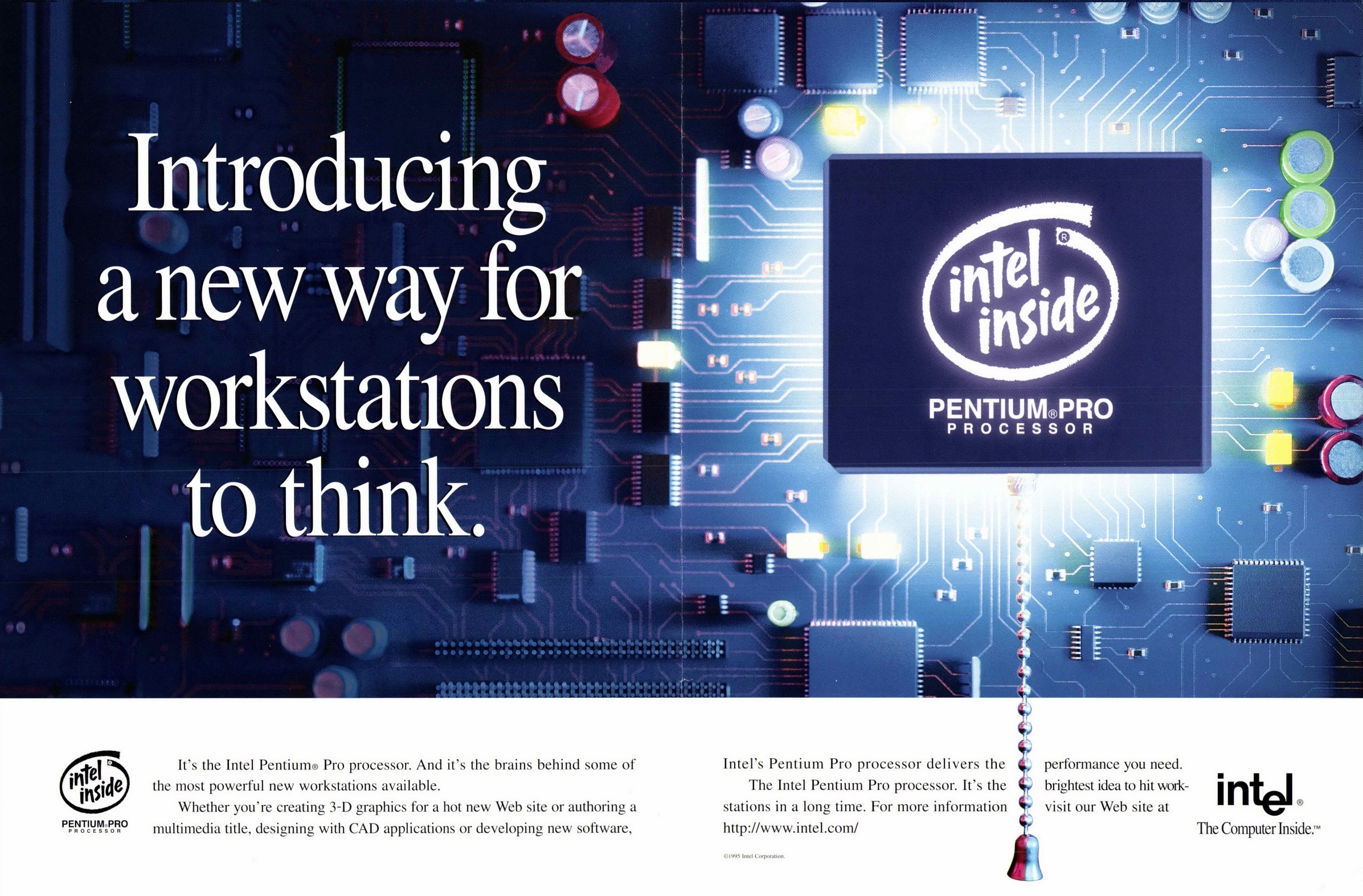 The Pentium Pro ran at speeds up to a whopping 200 MHz — the standard Pentium ran at 66 — allowing for workstation-level performance at PC-level prices.
