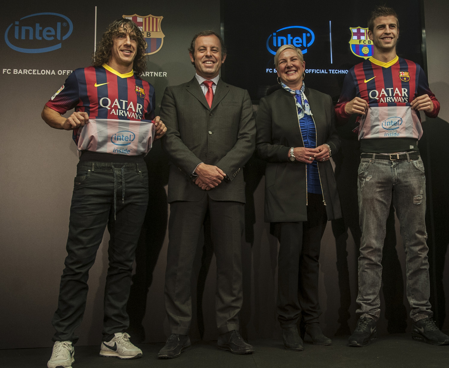 Intel was literally inside FC Barcelona's uniforms: The Intel logo was placed on the inside the team's uniforms, to be seen when players lifted their shirts after scoring a goal.