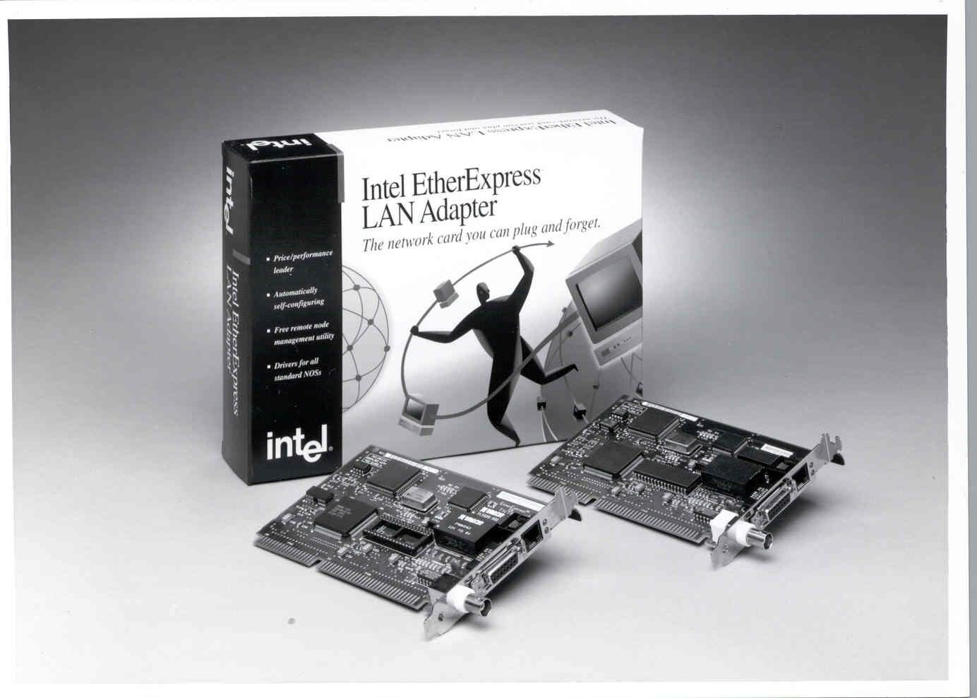 The EtherExpress card was designed to be so easy to use that "even intimidated users" can "hook themselves up to PC networks."