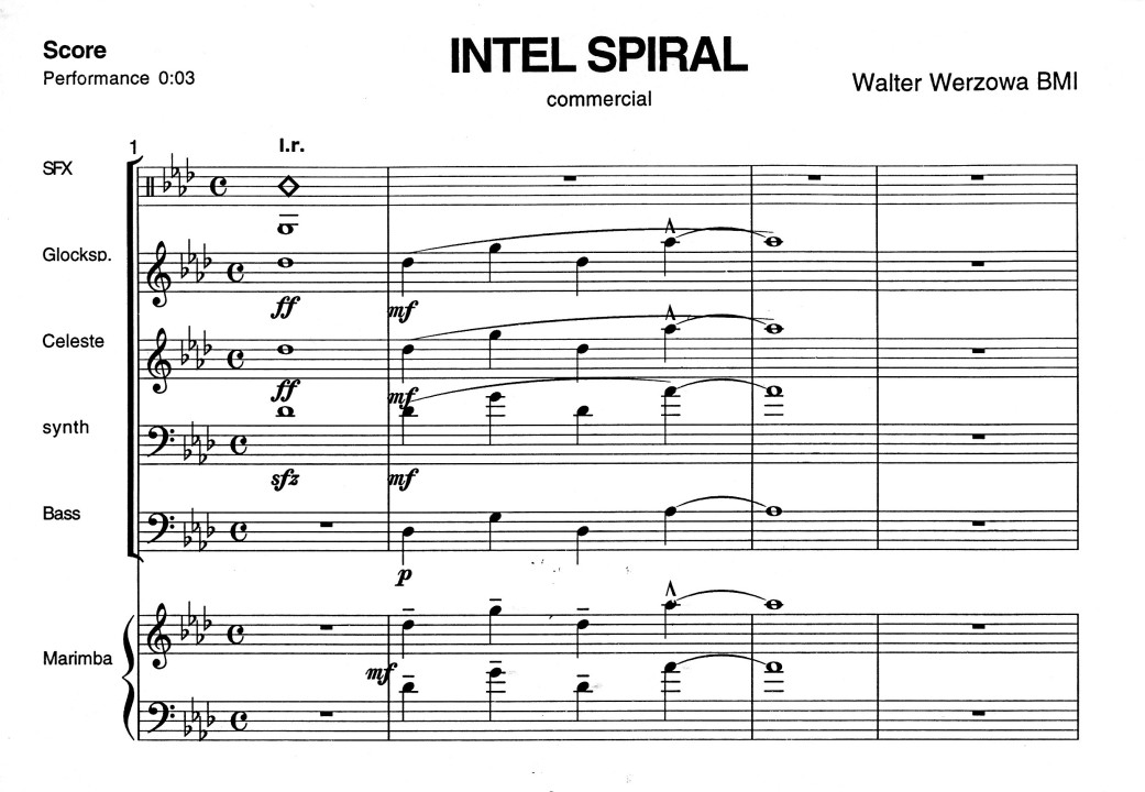 The Intel Bong was written by Los Angeles composer Walter Werzowa in 1994. It helped Intel become more noticeable as it transitioned from print to radio and television advertising.