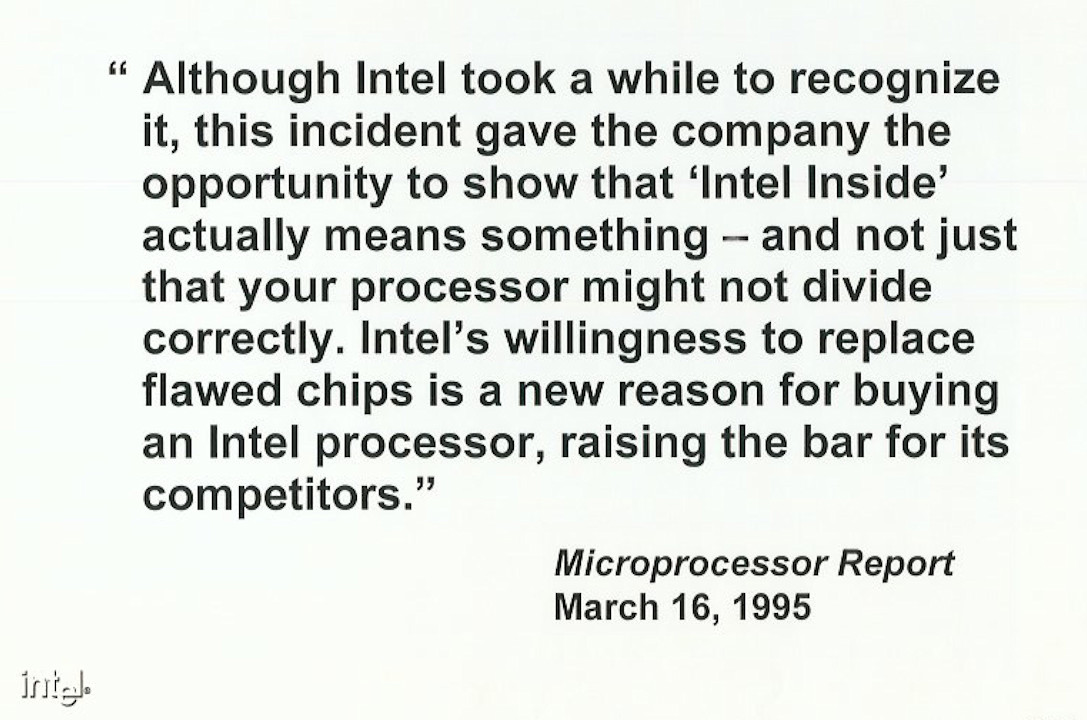 Explore Intel’s history- Pentium's Flaw