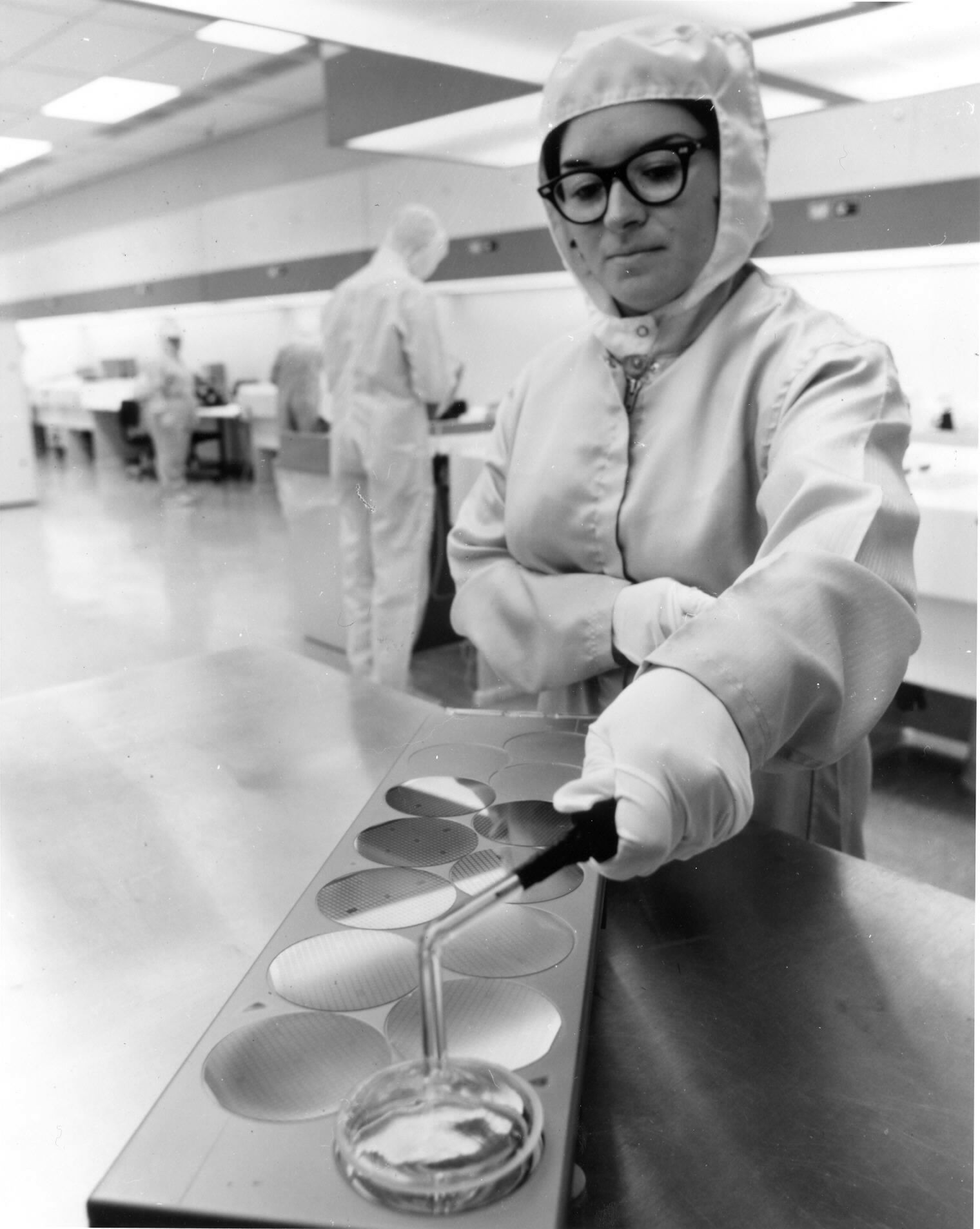 The manager of wafer fabrication at Fab 3 recalled the new clean suits being a popular novelty within the company: “People used to find excuses to visit Fab 3 just so they could put a bunny suit on.” 
