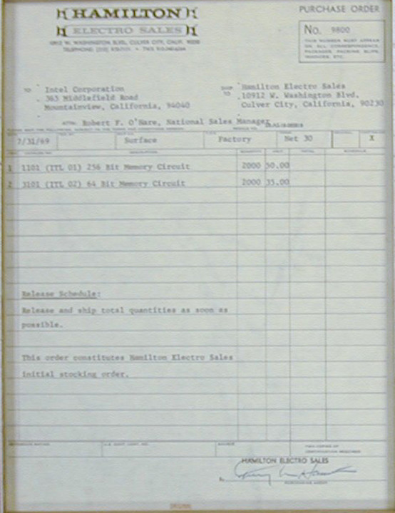 Explore Intel’s history Intel's First Sale