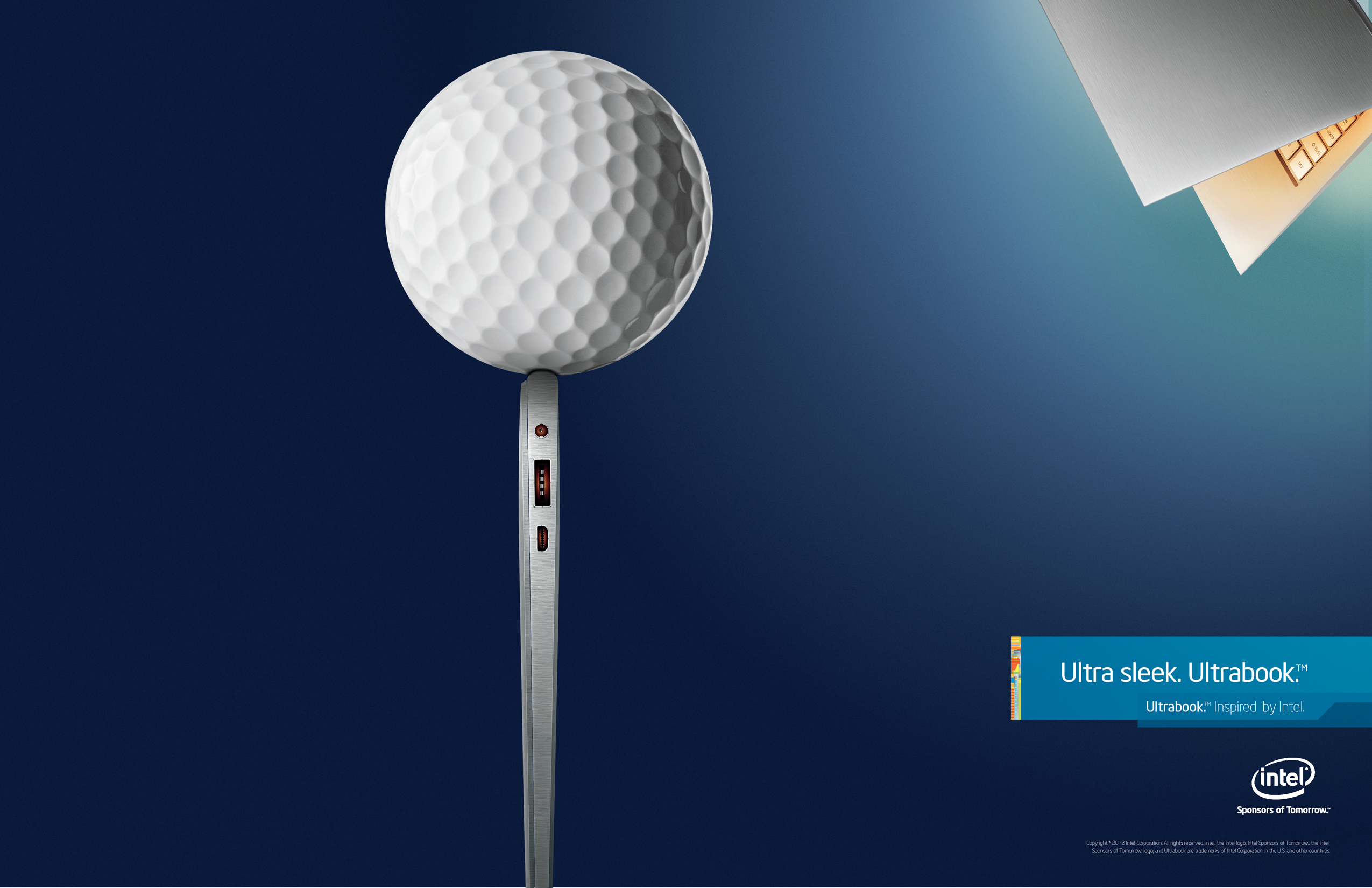 The Ultrabook's shockingly slim size made for visually compelling advertisements. 