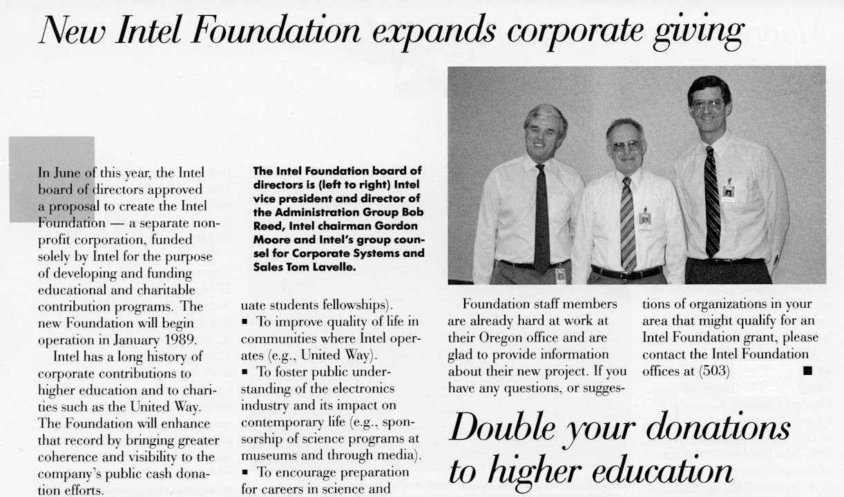 Explore Intel’s history- The Intel Foundation