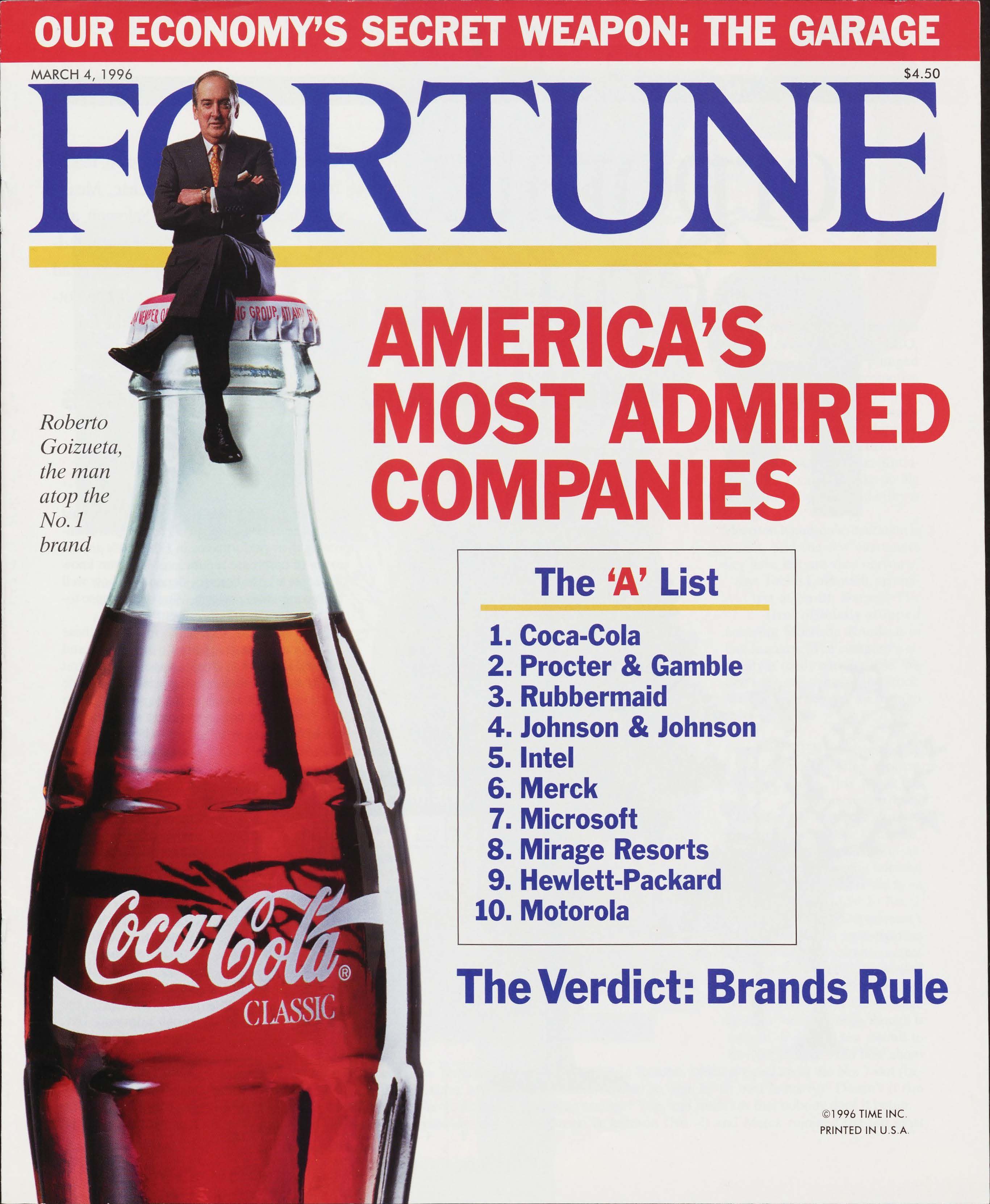Intel was No. 5 overall in Fortune's annual list, but it was in the top 3 in the criteria "Ability to Attract, Develop, and Keep Talented People" and "Innovativeness."