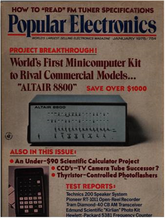 After its introduction in the January 1975 issue of Popular Electronics magazine, the Altair attracted thousands of purchasers who wanted a computer they could call their own. 
