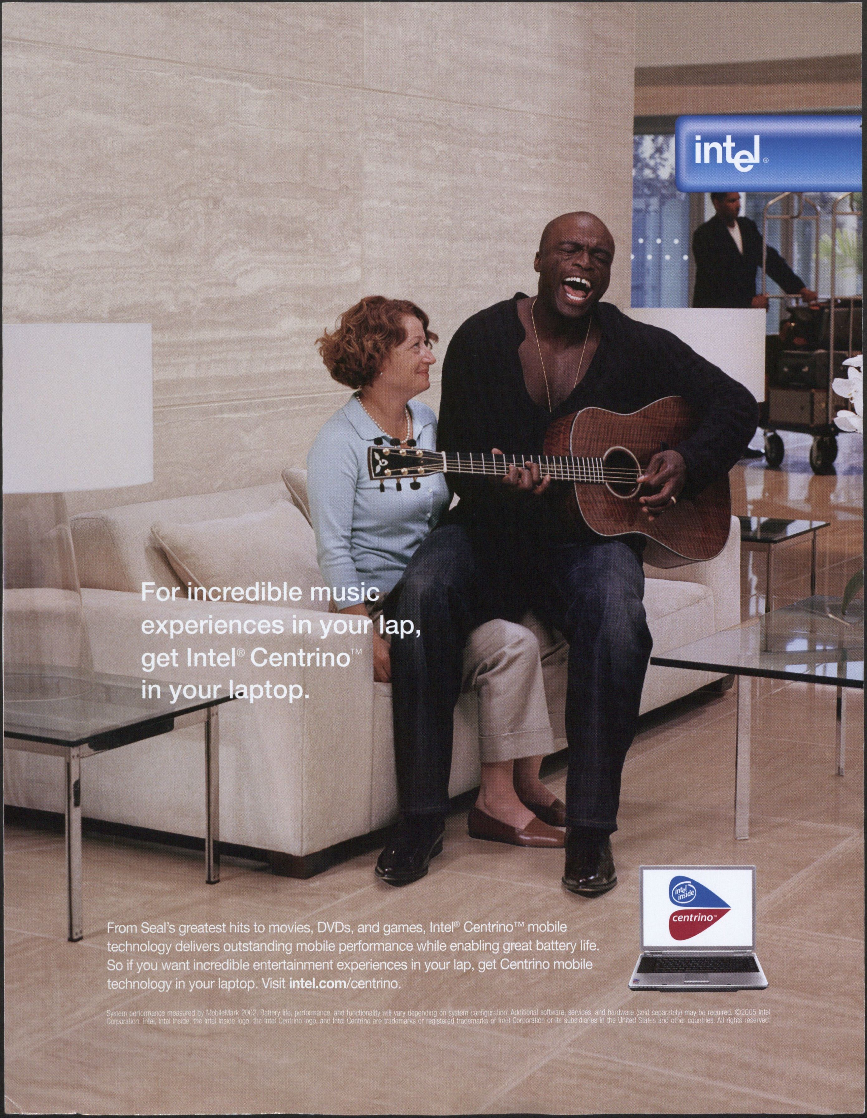 Musician Seal provided a laptop concert. 