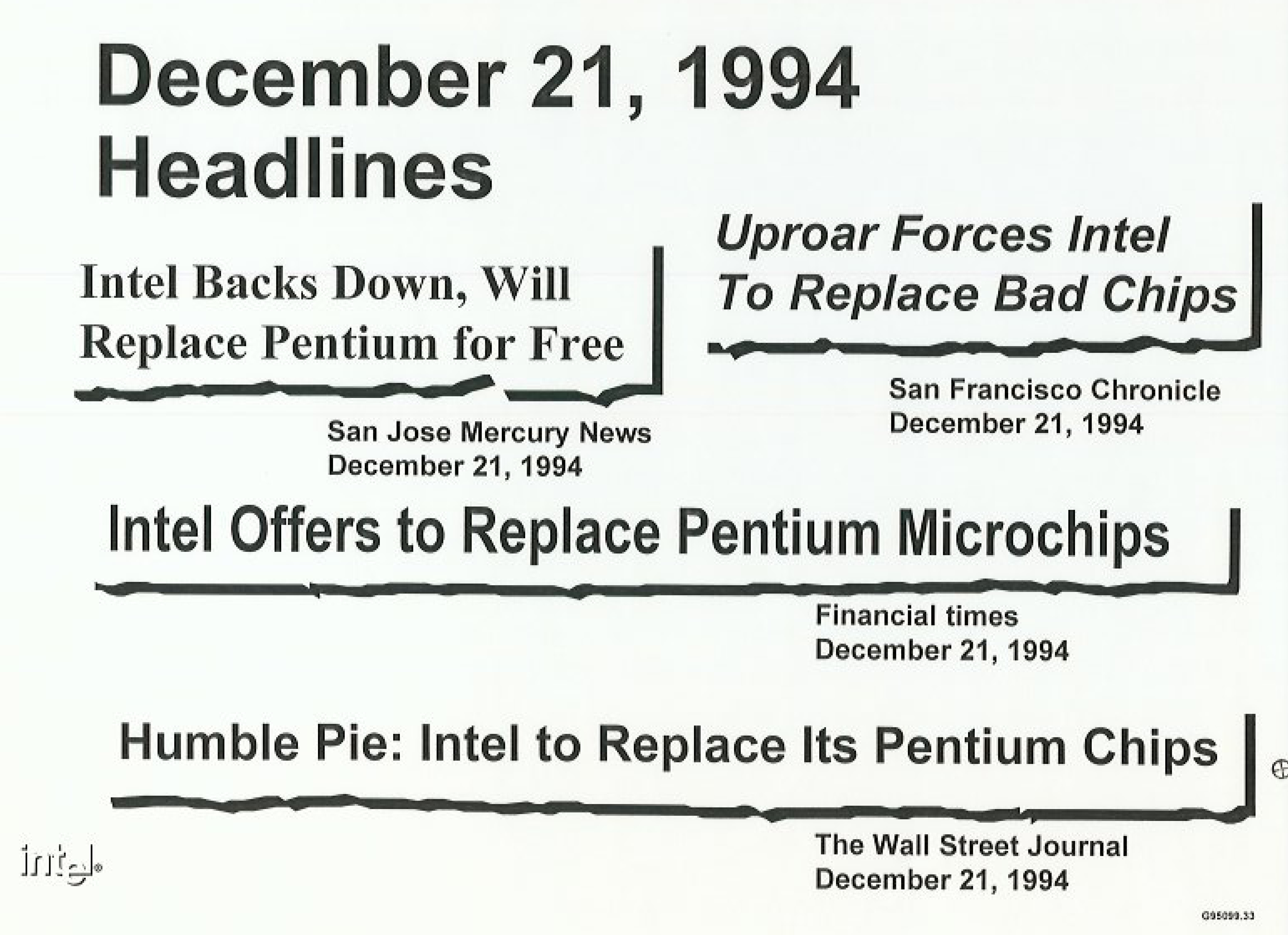 After customers complained that Intel's limited approach to the bug was insufficient, the company responded with a far more comprehensive replacement program. Many critics, perhaps eager to see the industry leader knocked off its pedestal, reveled in the company's pivot. 