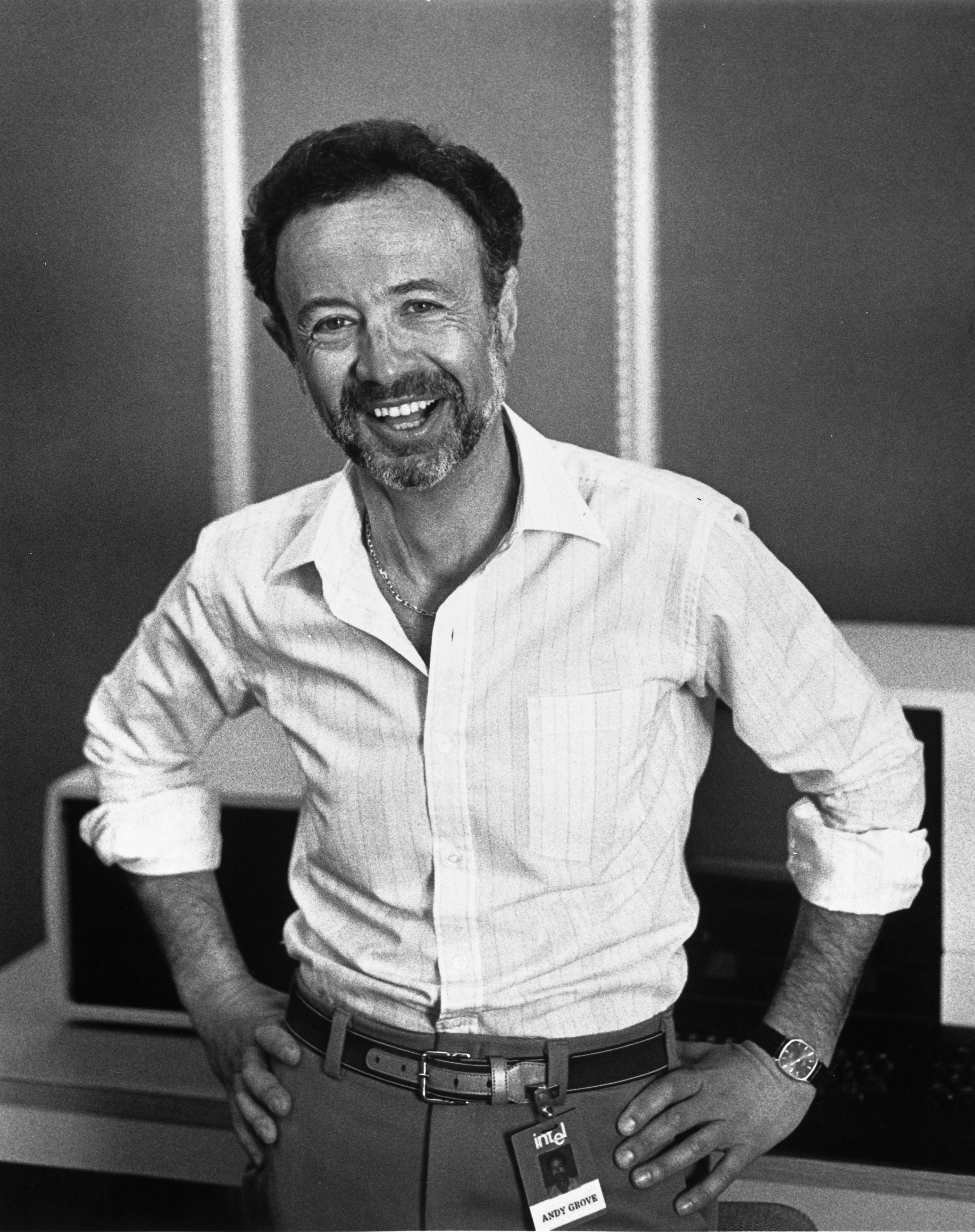 Andy Grove had already lived a remarkable life long before Intel existed. He was born András István Gróf in Hungary in 1936. His father died in a German labor camp during World War II while Andy and his mother hid with a Christian family. He lived through fascist and then communist rule in Hungary. He snuck out of Hungary and came to the U.S. as a refugee at age 20 after the failed revolution of 1956. He earned a Ph.D. in electrical engineering at UC Berkeley, overcoming the language barrier and his partial deafness to do so. He then joined Fairchild Semiconductor, where he earned the respect of Intel founders Bob Noyce and Gordon Moore. 