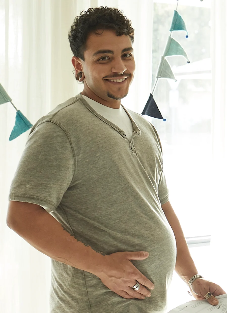 Pregnant transgender man.
