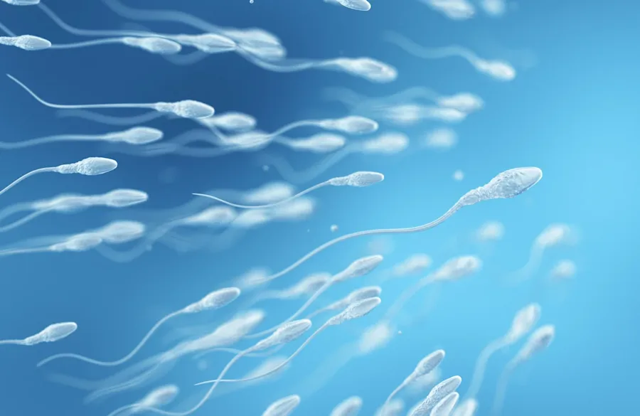 Many sperm swimming.