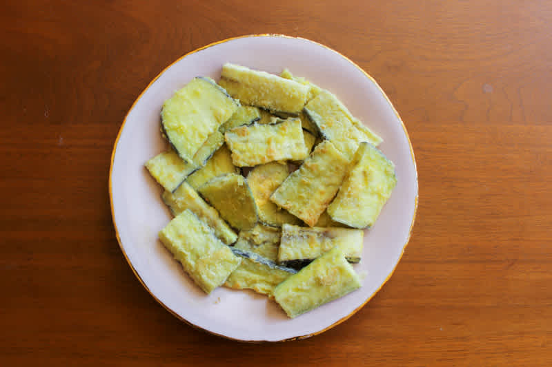Fried eggplant