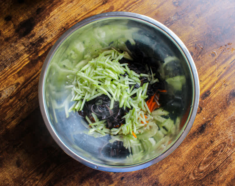 Big family salad veggies