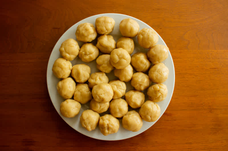 Mooncake dough balls