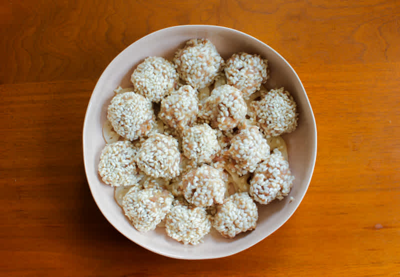 Prepped meatballs