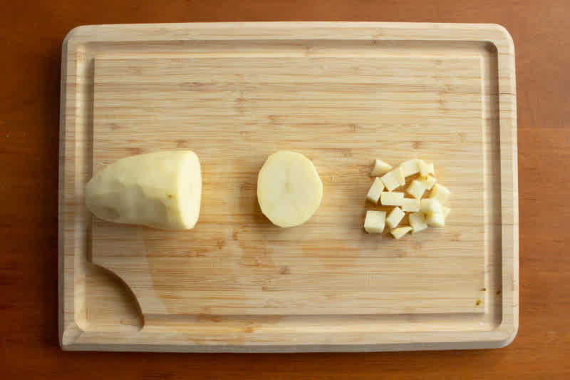 Diced potatoes