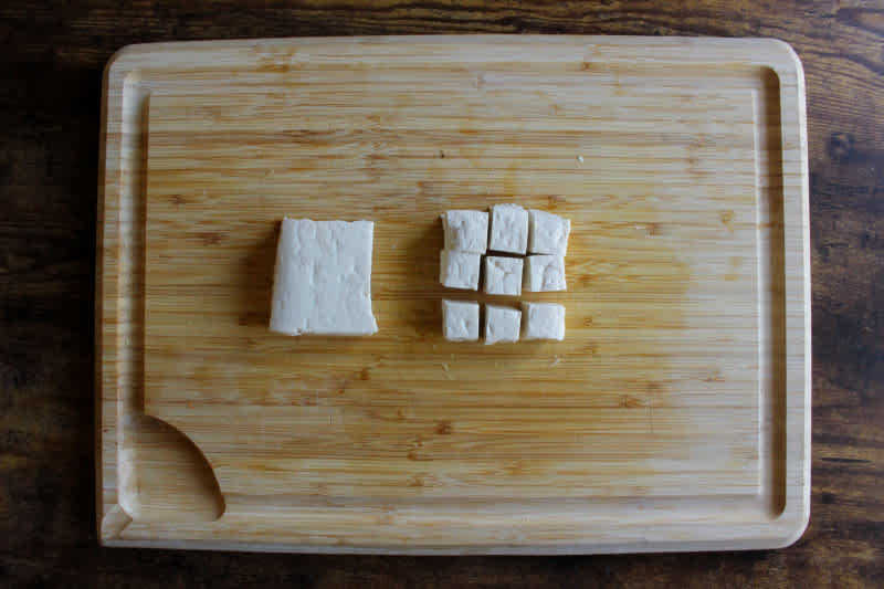 Sliced tofu