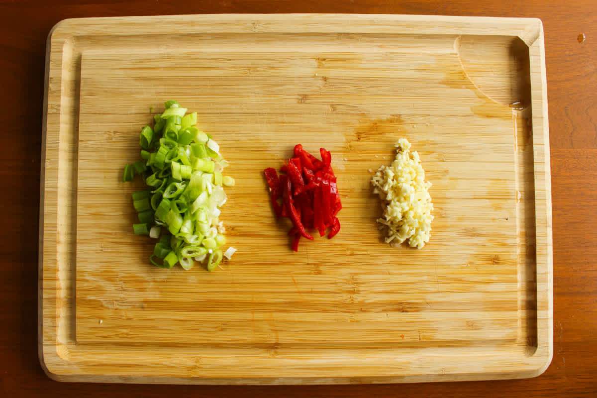 Enoki Mushroom & Bacon Ingredients