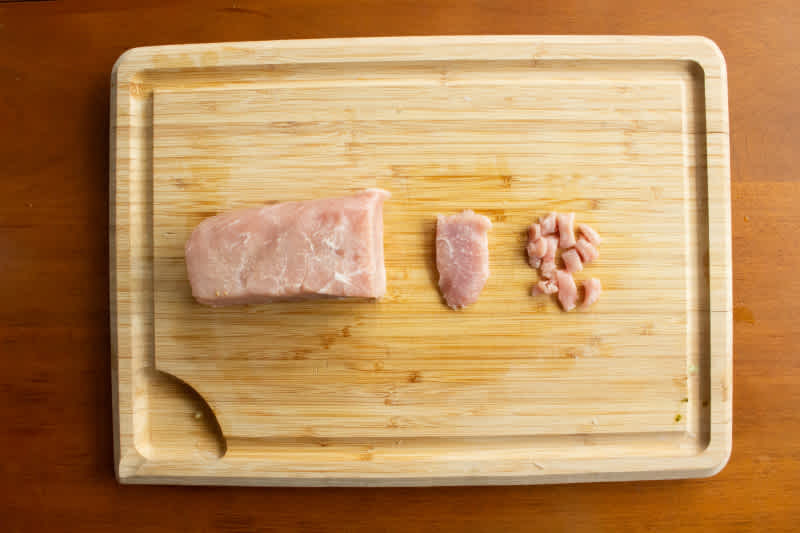 Diced pork