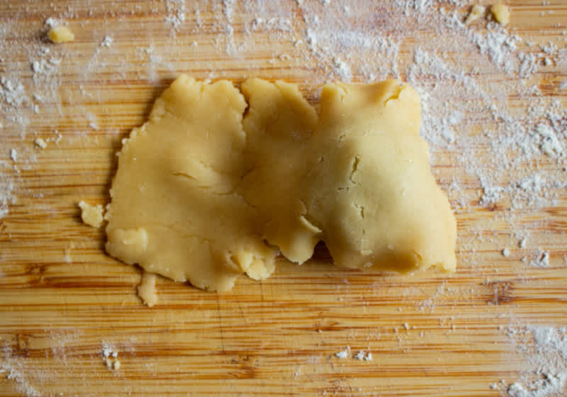 Filling covered by dough