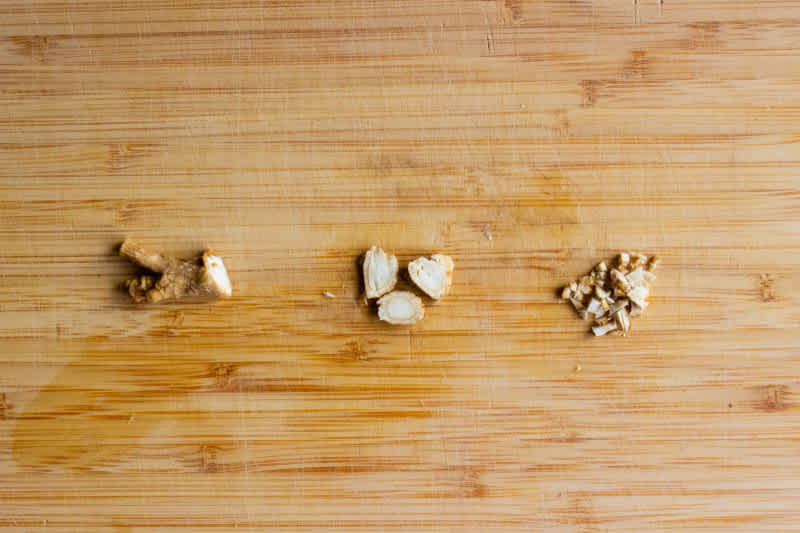 Minced ginseng