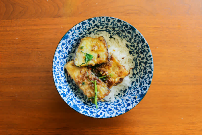 Eggplant and rice