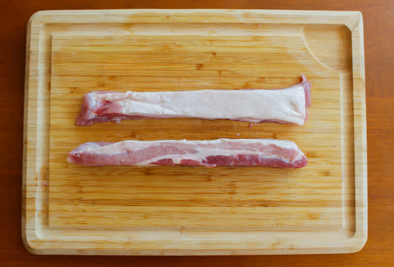 Pork belly strips