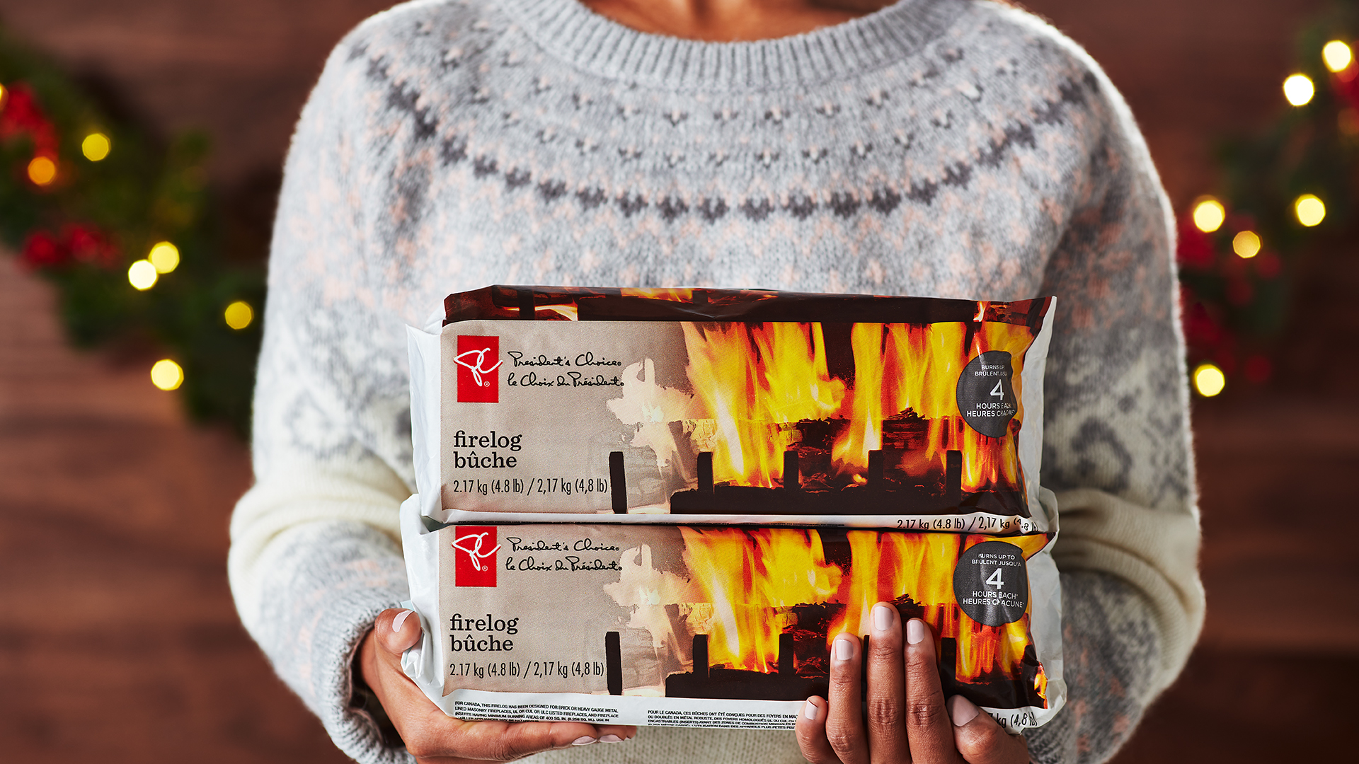 The long-lasting flame of the PC® 4 Hour Fire Log