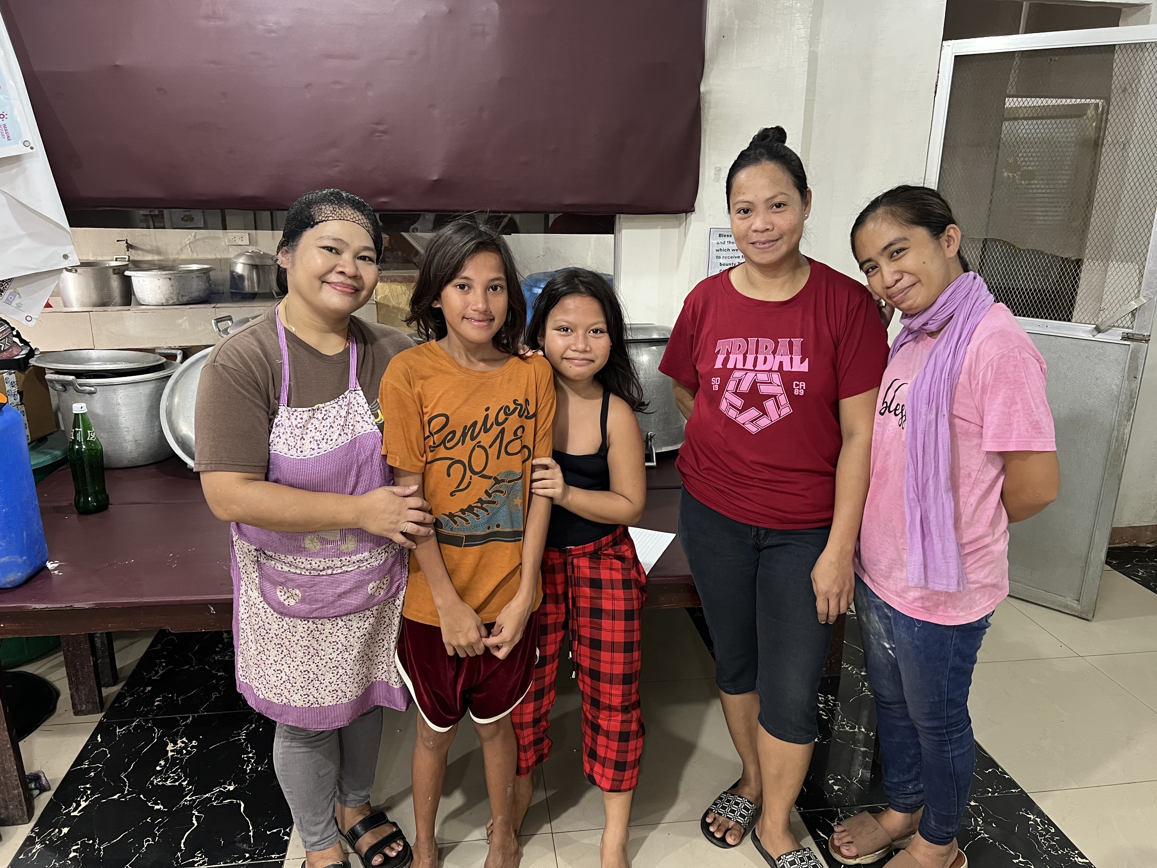 Kitchen Crew with two Program Girls