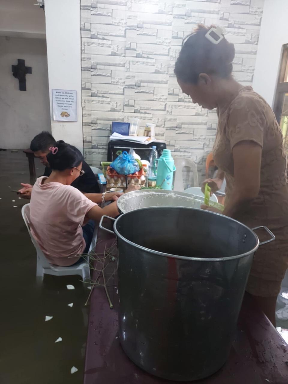 Flooding in Baseco Kitchen