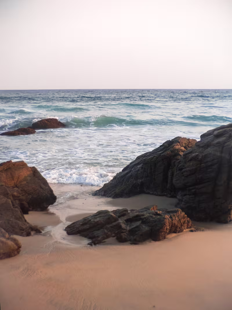 Sand between the rocks
