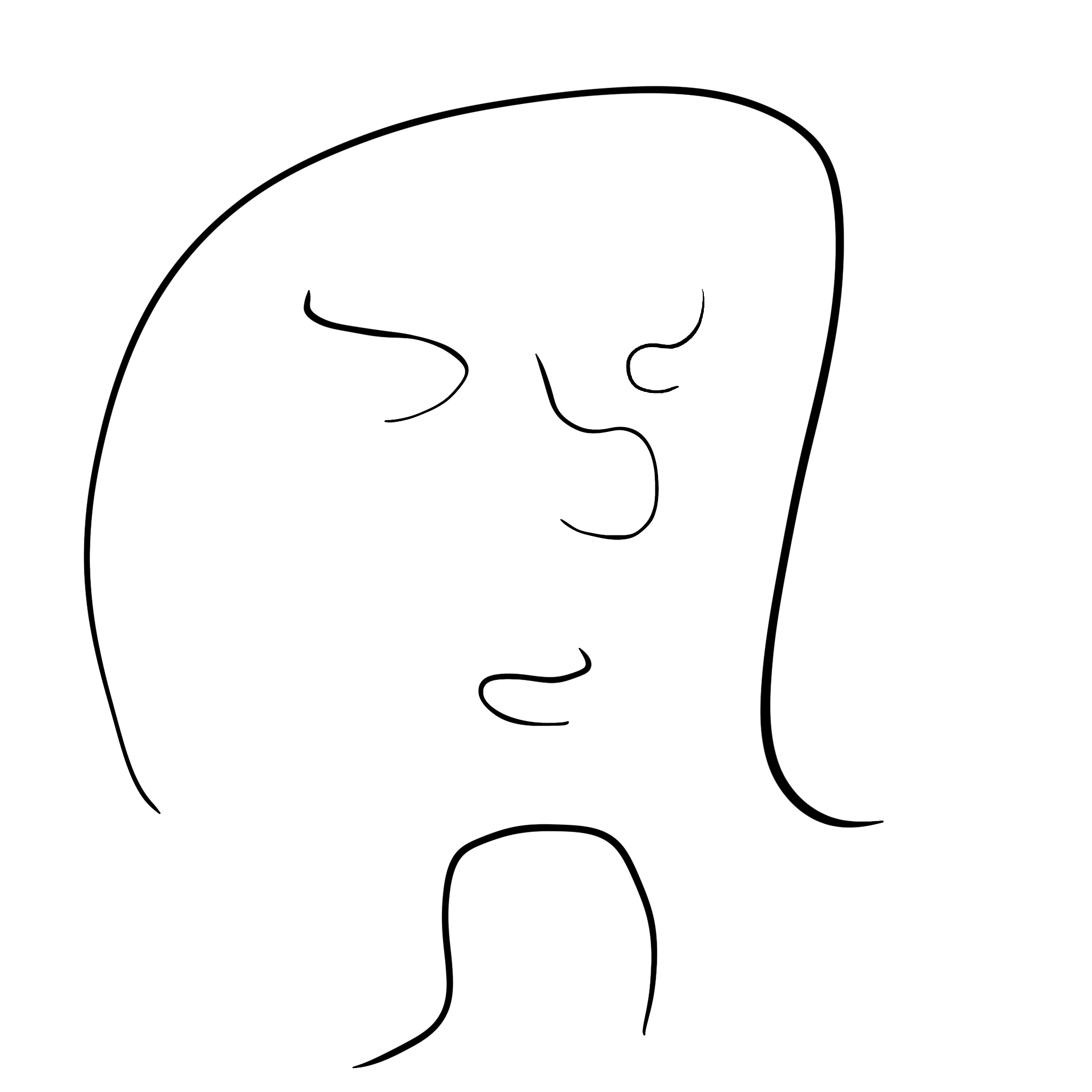 A drawing of a face.