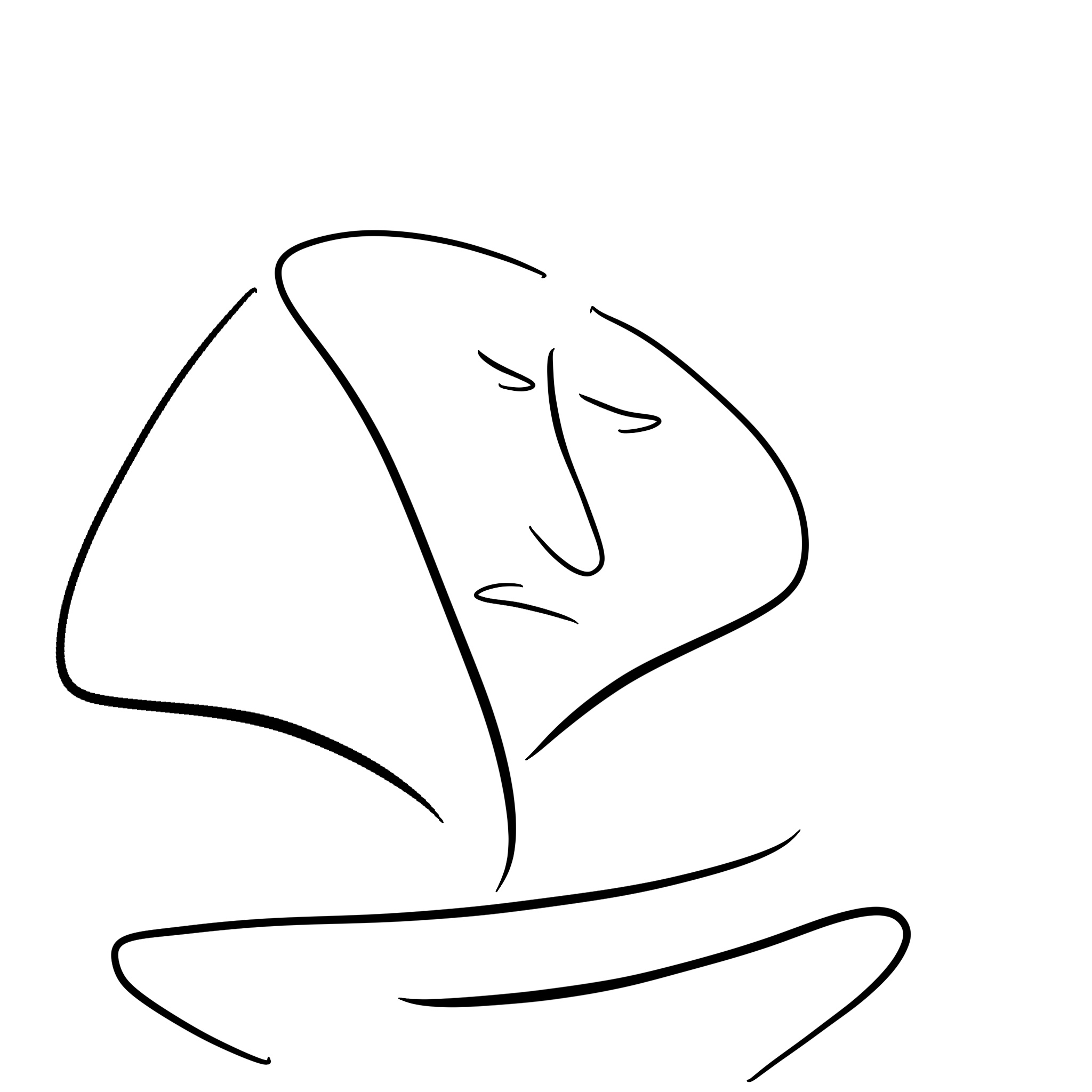 A drawing of a face.