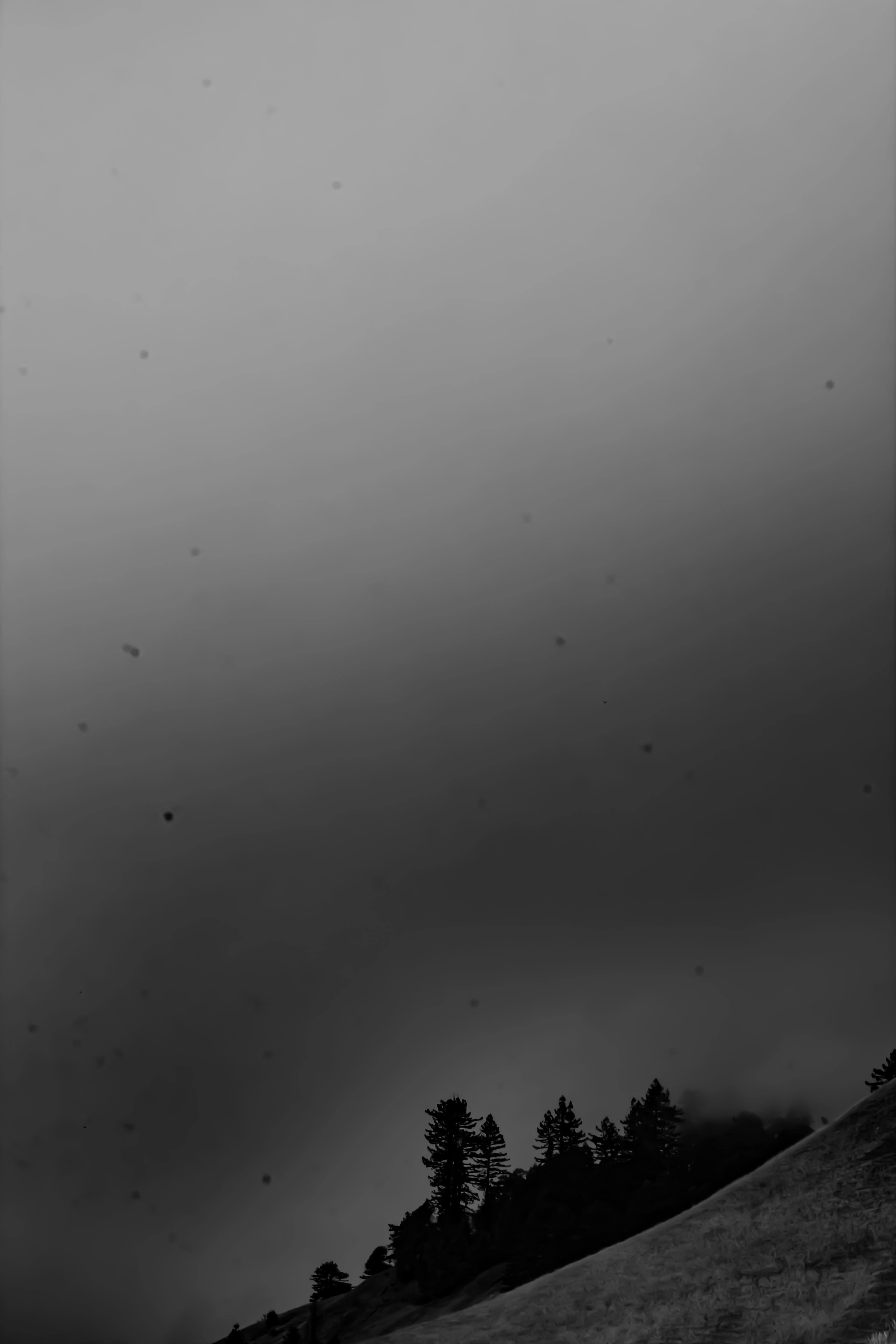 A photograph of a slope of hill beneath a cloudy sky.