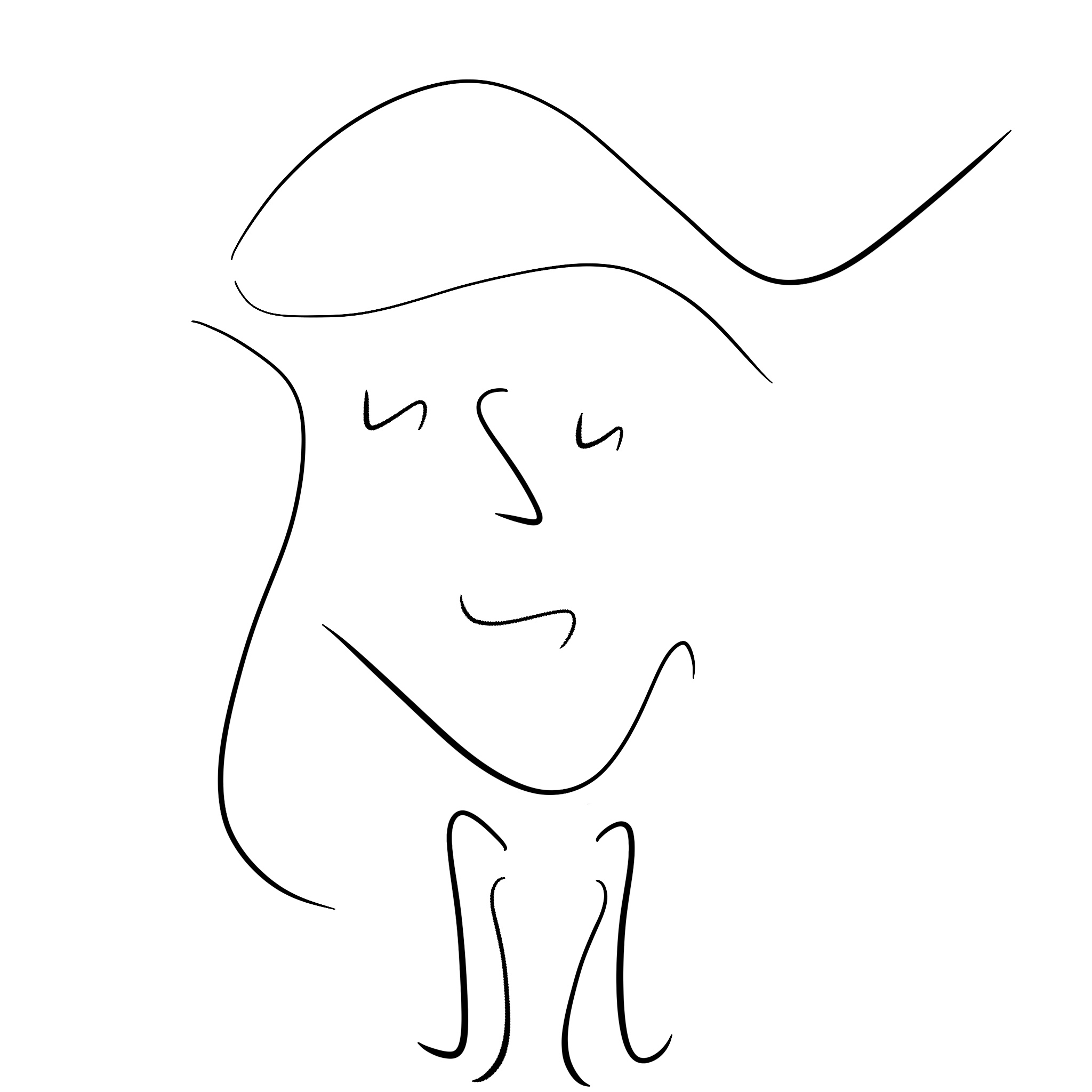 A drawing of a face.