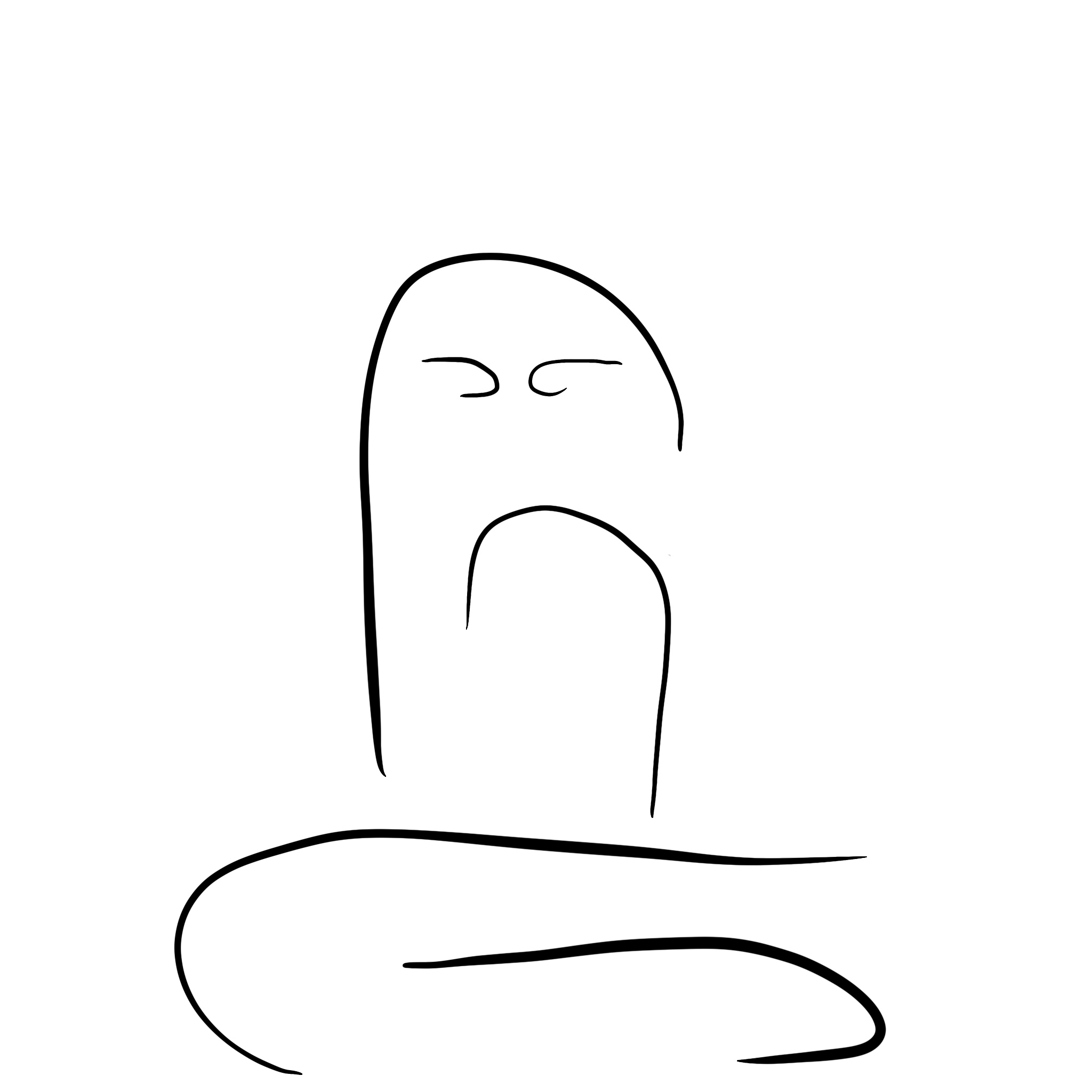 A drawing of a face.